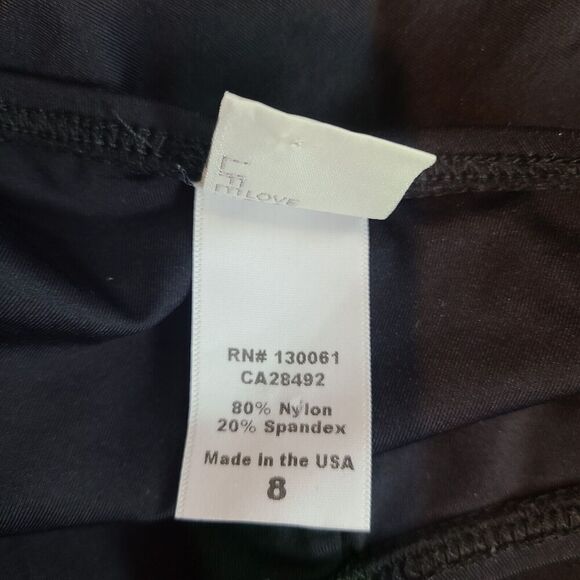 L Space Venice One Piece Swimsuit 8 Black White Cut-Out V-Neck Strappy - Picture 7 of 8